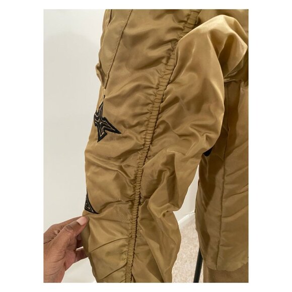 Men's American Stitch Brown Bomber Jacket - Size Medium (EUC) - Picture 3 of 11